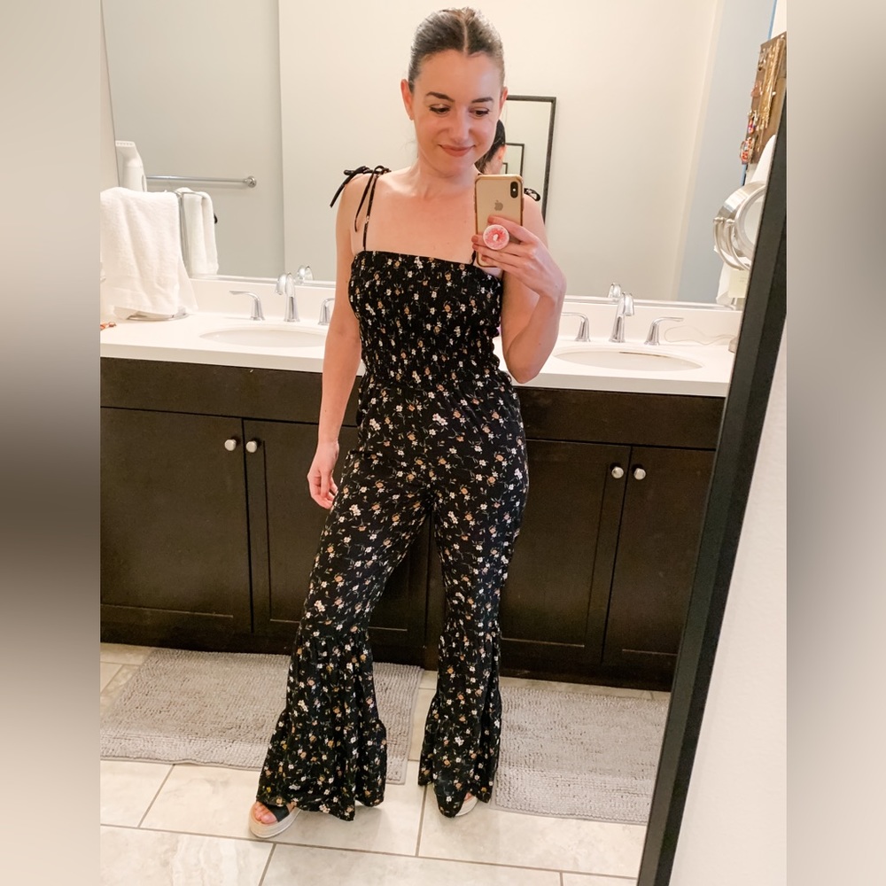 Floral Bell Bottom Jumpsuit